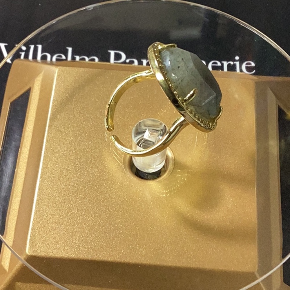 Lemon Gold Labradorite Adjustable Ring - image 3